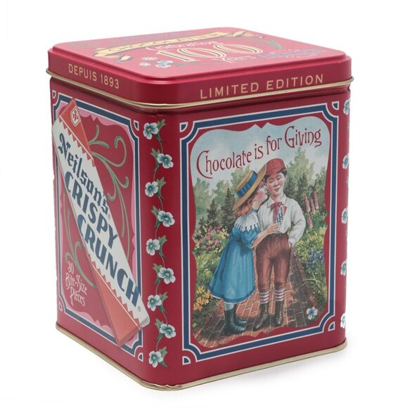 Vintage Neilson Crispy Crunch100 Years Tin Limited Edition Red 90s Retro Decor - Picture 2 of 7